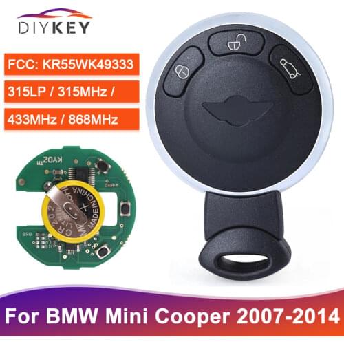 DIYKEY Smart Remote Key KR55WK49333 for BMW Mini Cooper CLUBMAN 3 Button ID46 Chip 315MHz/433MHz/868MHz/315LP IYZKEYR5602