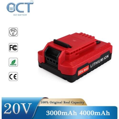 20V 3.0Ah 4.0Ah Replacement for Porter Cable PCC685L PCC700 PCC640 PCC601 PCCK602L2 PCC772B PCC710B Rechargeable Lithium Battery