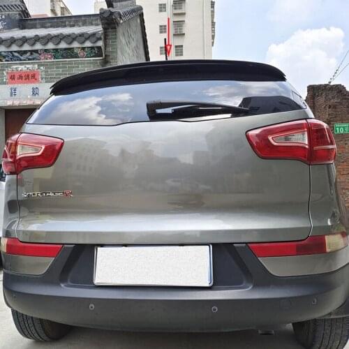 For Universal Spoiler Wing NEW OLD Kia Sportage R CAR Trunk PU Material Plastic Tail Accessories Black Body Kit Refit 2012-2022