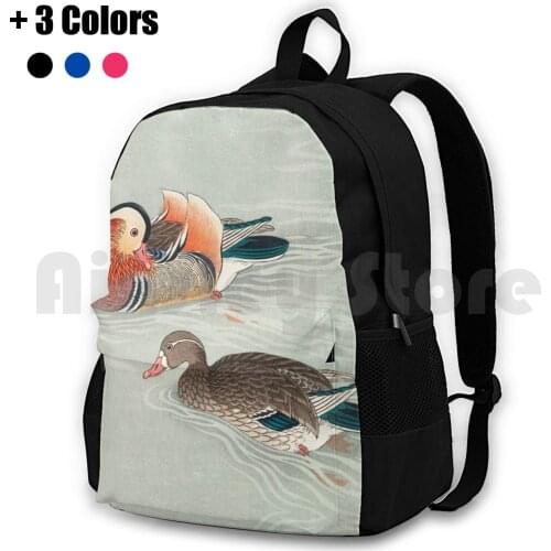 Mandarin Ducks Outdoor Hiking Backpack Riding Climbing Sports Bag Mandarin Ducks Bird Ohara Koson Plant Classical Vintage