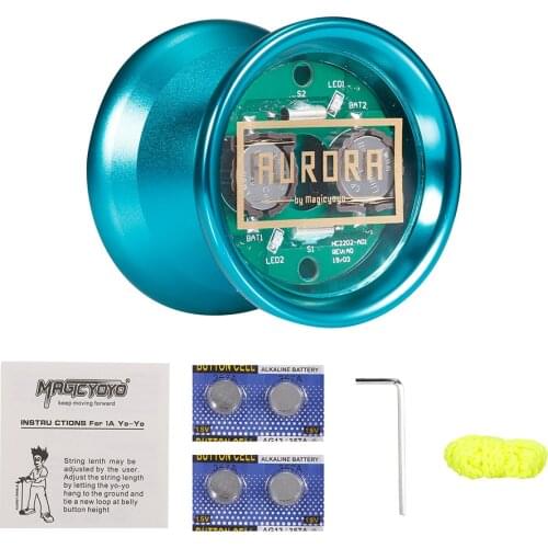 MAGICYOYO Unresponsive YoYo Aluminum Alloy Professional Yoyo Ball with LED Light Cover Remover String for Kids Adult