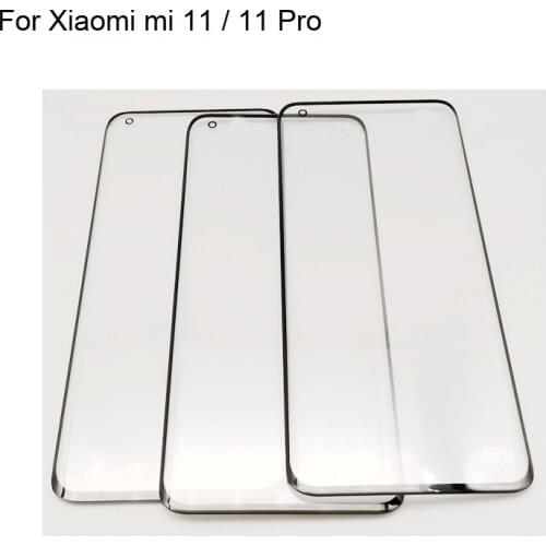 High quality For Xiaomi mi 11 Front Outer Glass Lens Touch Screen Outer Glass without Flex cable For Xiaomi mi 11 Pro Mi11 Pro