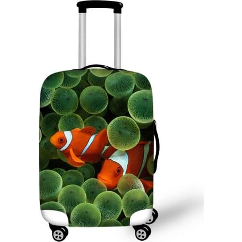 Suitcase Protective Cover Sea fish Trunk Case Apply to 18-30 inch Suitcase Elastic Thick Luggage Cover travel accessories