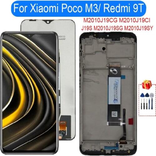 6.53" For Xiaomi Poco M3 LCD Display Touch Screen Digitizer For Redmi 9T LCD M2010J19CG M2010J19CI Display Replacement Parts