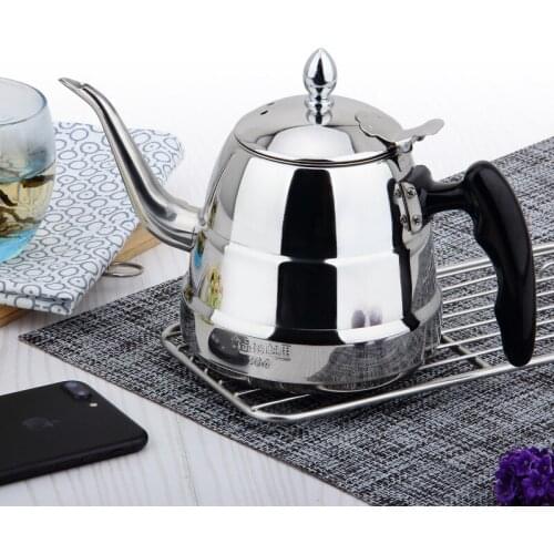 1.2L stainless steel Teapot Coffee Drip Kettle tea pot with tea strainer or infuser small Kettle tea kettle teaware