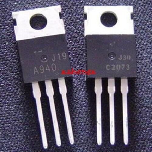 10PCS (5PCS 2SA940 + 5PCS 2SC2073) A-220 A940 C2073 TO220