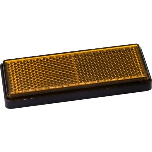 10 pcs Orange Plastic Reflectors Self-Adhesive Rectangular Reflectorsfor Trailers Caravans Truck Lorry Etc