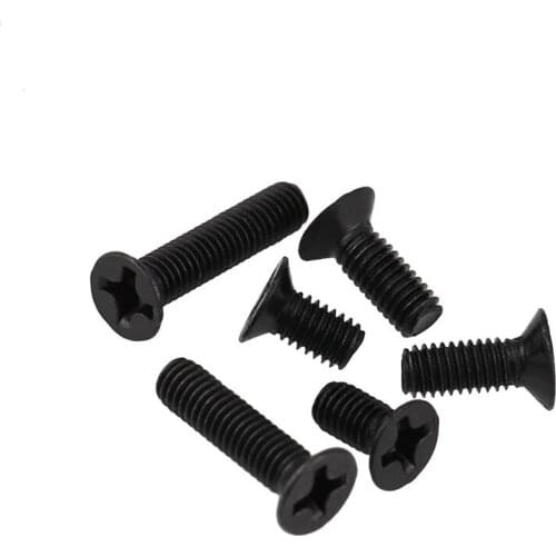 1000~2000pcs/ lot Flat head screws carbon steel screws M1 M1.2 M1.4 M1.6 M1.7*3 screws black Nickel plated KM screws DIN965