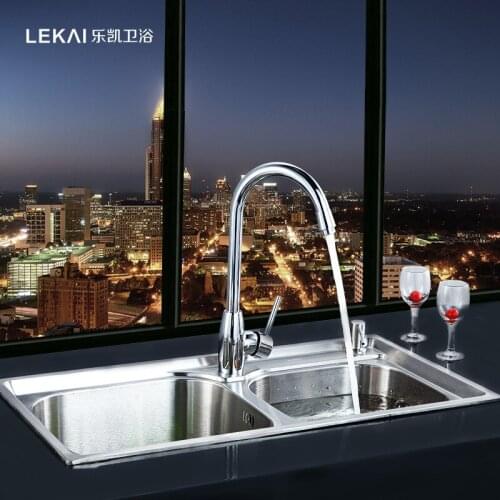 304 stainless steel double basin sink kitchen sink wholesale thick one molding double slot dish wash basin sink