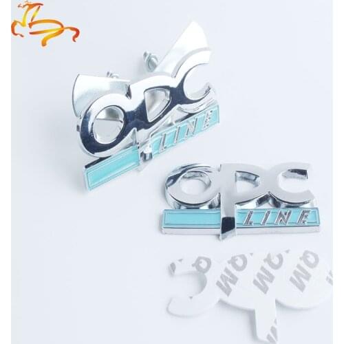 3D Metal OPC LINE Emblem Car Side Fender Tail Badge Front Grille Sticker for OPEL Zafira b Corsa d Insignia Mokka Regal Astra g