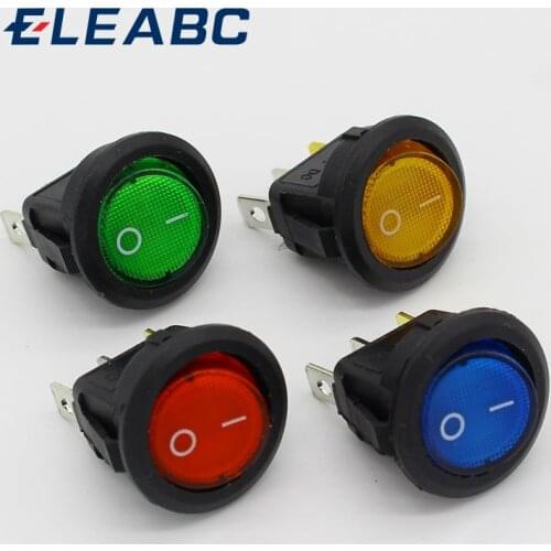 4Pcs Car 220V Round Rocker Dot Boat LED Light Toggle Switch SPST ON/OFF Top Sales Electric Controls