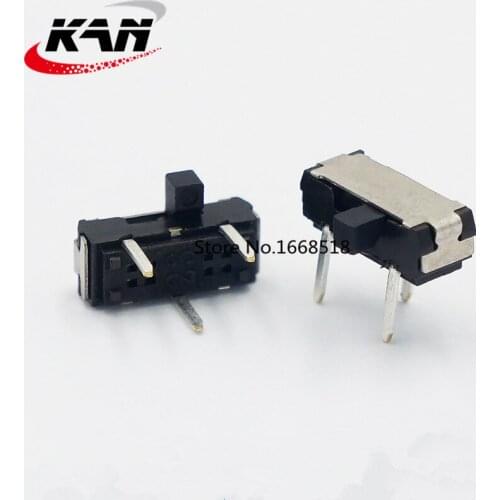 50PCS MSK-12D20 horizontal pin small toggle 3 feet 2 gears side toggle accessories sliding switch mini type