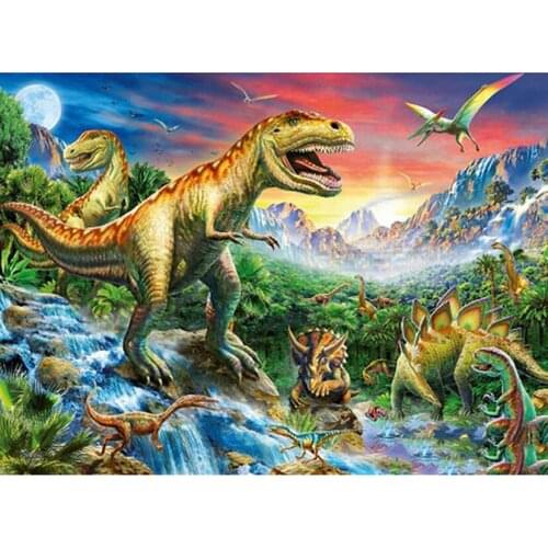 5D DIY Diamond Painting Full Drill Diamond Embroidery "dinosaur" Picture Of Rhinestone Handmade Home Decor Art PaintingXN1426