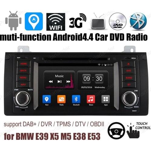 Android4.4 7 inch Car DVD For BMW E39/X5/M5/E38/E53 FM AM radio Support BT GPS 3G WiFi OBD DVR DAB+ RDS TPMS