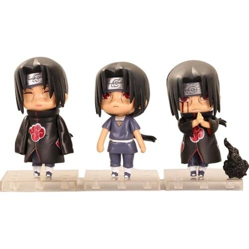 Naruto Shppuden Anime Action Figure Uchiha Itachi Figma Doll 9cm PVC Statue Q Version Animation GK Model Toys For Children Gift