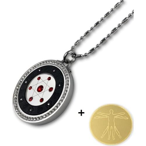 Bio Scalar Quantum Mens Pendant Necklace Vintage Charms Jewelry Acessories for Women Men with 6 Mobile Stickers 5g Protection