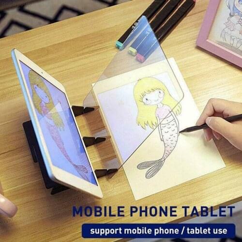 Kids LED Projection Drawing Copy Board Projector Painting Tracing Board Sketch Specular Reflection Dimming Bracket Holder