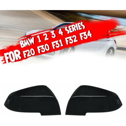Gloss Black Wing Mirror Cover Cap For BMW 1 2 3 4 Series F20 F21 F22 F30 F32 F36
