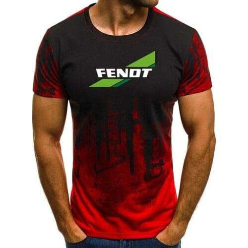 Summer for FENDT Farming Tractor Agriculture Machines Mens T Shirt Fashion Design Round Neck Clothing Short Sleeve Cotton Tops