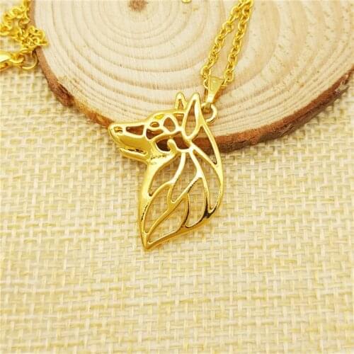 LPHZQH Hot Sale Swedish Vallhund Necklace Women Cute Dog Pendant Necklace Animal Jewelry Christmas Gift Color Gold Color