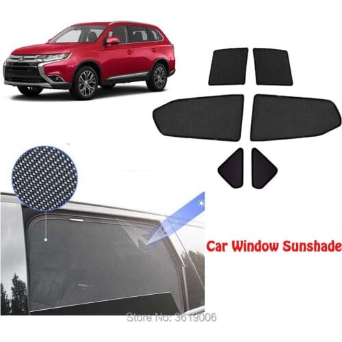6pcs High-end custom For Mitsubishi ASX 2016-2018 card type magnetic car curtain sun shade car window shade car styling