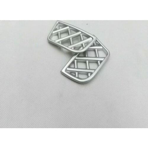 For Toyota Vios Yaris Sedan 2014 2015 2016 2017 2* Matte Chrome Interior Dashboard Front Upper Air Vent Outlet Frame Cover Trim