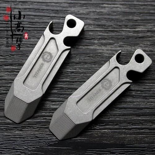 Titanium Alloy CNC Production Multi-purpose Tool Card Crowbar Screwdriver Opener Bottle Opener EDC Tools
