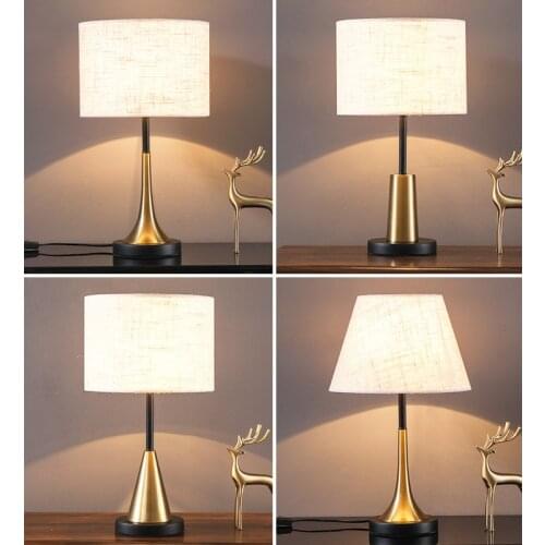 Nordic Iron Fabric Led Table Lamp Metal Modern Minimalist Salon Desk Lamp Bedroom Bedside Living Room Stduy Cafe Home Art Decor