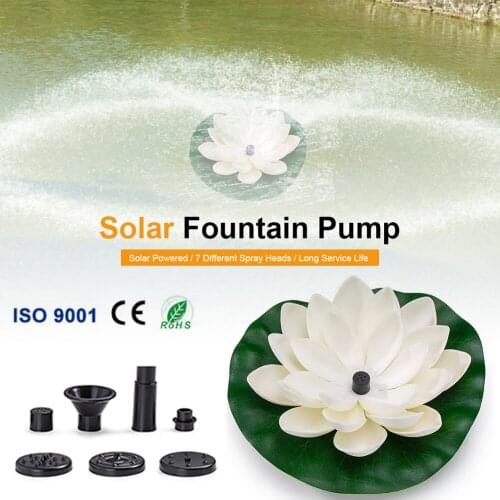 Floating Solar Fountain Garden Water Fountain Pool Pond Decoration Solar Panel Powered Fountain Water Pump Garden Decoration 7V