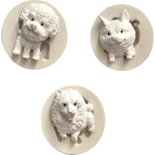 DIY cute dog silicone mold chocolate cake fondant epoxy mold cake baking tool
