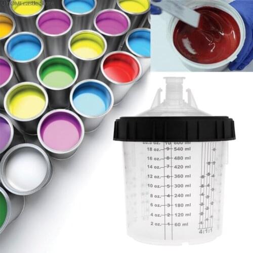 Paint Mixing Cup PPS Type H/O Quick Cup Hard Cup Inner Cup Lids 600ml Spray Gun Dropshipping