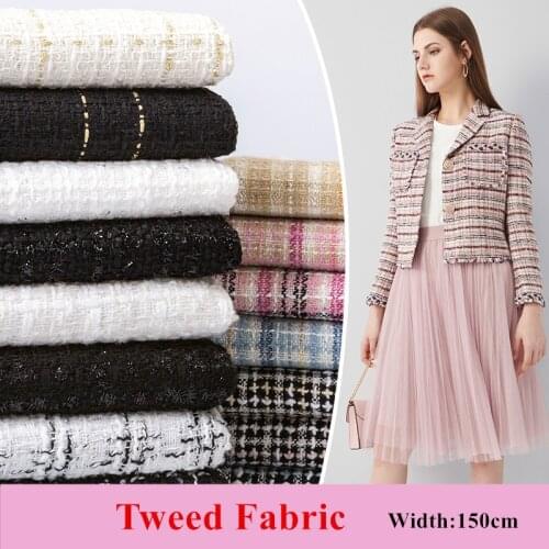 50X150cm Costume Tweed Fabric Clothing Fabric for DIY Sewing Coat Skirt Dress Costume Material