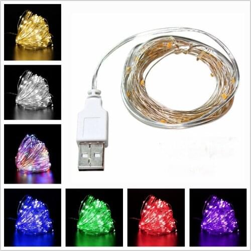 10M USB LED String Light Waterproof LED Copper Wire String Outdoor Fairy Lights For Christmas Party Wedding Decoration Hot