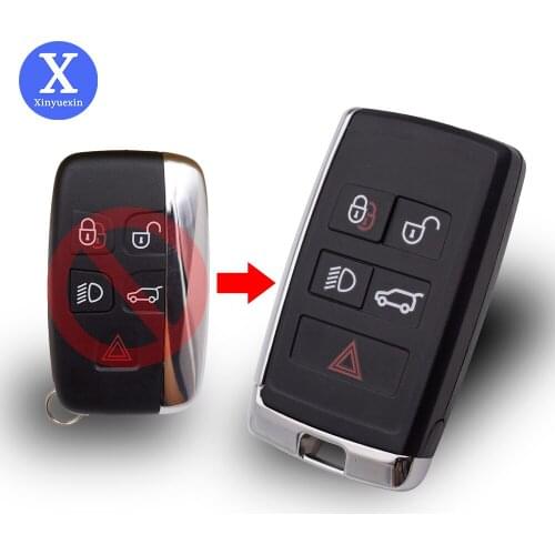 Xinyuexin for Land Rover Range Rover LR2 LR4 for Jaguar Upgraded Remote Car Key Shell Case Fob Housing Cover Auto Accessories