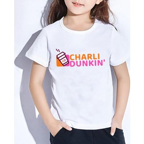 Funny T shirt For Girls Donut Cute Kids Tops Cartoons Printing Baby Boy Clothes Children T-shirt Summer Short Sleeve,YKP043
