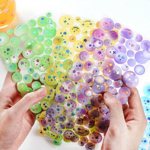 1Pcs Bubble Soda Series Hot Stamping Pet Sticker Diy Decoration Materials Decor Book Items
