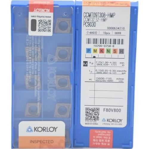 10 PCS CCMT09T308-HMP PC9030 Carbide Inserts Internal Turning Tool Metal Lathe Tools
