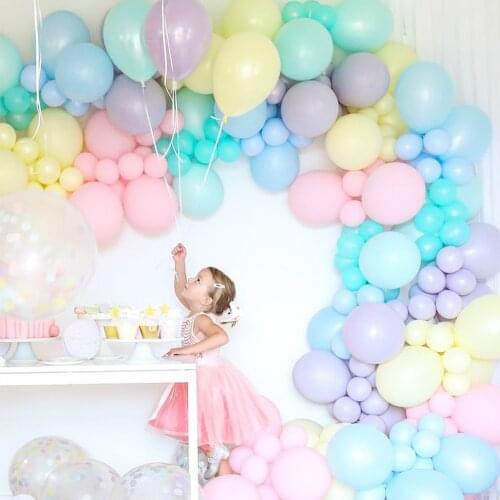 100pcs 10inch Candy Color Macaron Latex Air Balloons Icecream Birthday Party Decoration Inflatable Globos Baby Shower Supplies