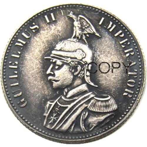 1891 German East Africa 1/2 Rupie Coin Guilelmus II Imperator Silver Plated Copy coin