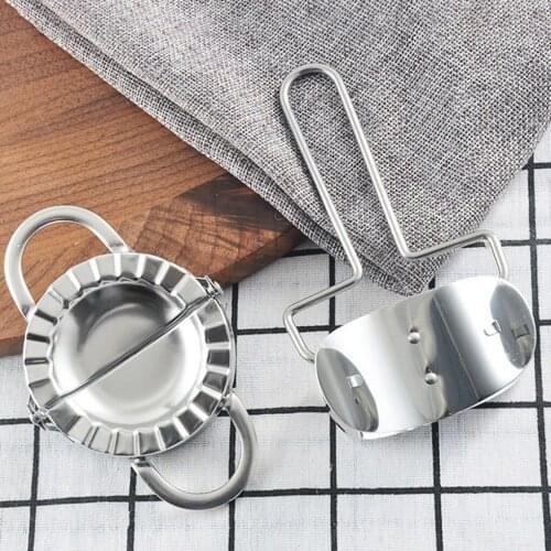 2pcs/Set DIY Dumpling Mold Wrapper Slicer 304 Stainless Steel Kitchen Cooking Tools Kit Dumpling Maker Device
