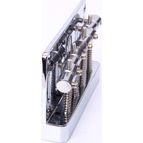4-String Bass Guitar Bridge, Mounting Screws and Hex Wrench Included--Silver