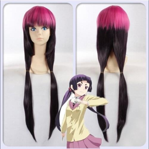 Anime Blue Exorcist Ao No Exorcist Kamiki Izumo Cosplay wigs halloween party Heat Resistant Synthetic Hair free wig cap