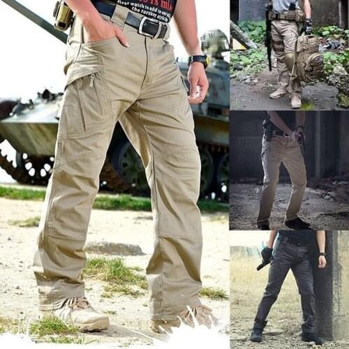 Outdoor Sports Hiking Pants Trousers Combat Multi-pocket Pants Training Overalls Mens Trousers Tactical Military Sweatpants