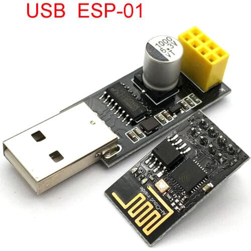 CH340 USB To ESP8266 ESP-01 Wifi Module Adapter Computer Phone Wireless Communication Microcontroller Includes ESP-01 Wireless M