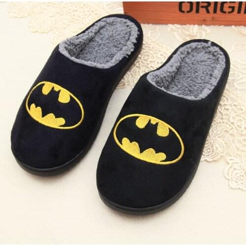 Fur Slippers Home Men Shoes Male Warm House Slippers Autumn Winter Adult Lovers Slippers Man Plush Shoes Black Blue 46