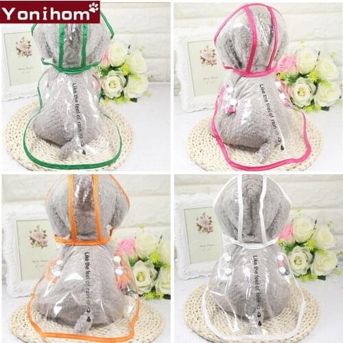 Rain Coat for Dogs Jackets Rain Transparent Dog Raincoats Jumpsuit Waterproof Rain Coat for Dogs Pets Clothing Waterproof XS-XXL