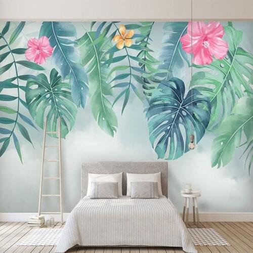Photo Wallpaper Modern 3D Green Leaves Murals Living Room Bedroom Background Wall Cloth Eco-Friendly Waterproof Wall Paper Rolls