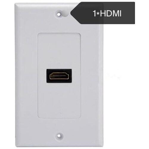 HDMI 1 Port AV Audio Video Wall Face Plate Panel Cover Outlet HD 1080p Coupler 100pcs