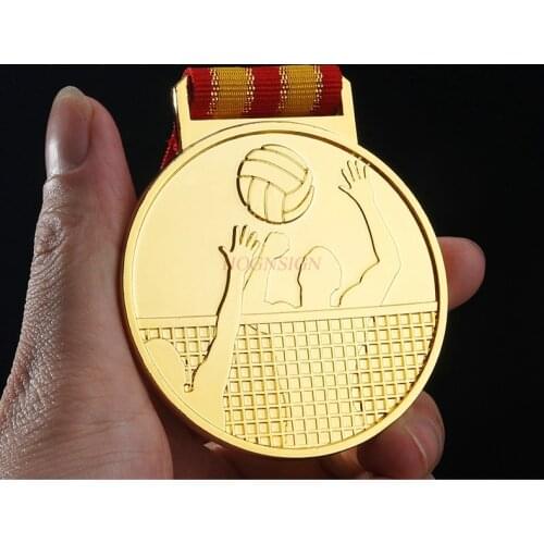Volleyball medal game Volleyball Medal Marathon Running Basketball Games Gold Medal Metal Student Prize 2020