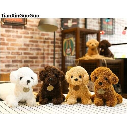 About 20cm lovely ted dog plush toy squatting dog soft doll Valentines Day,birthday gift b2930